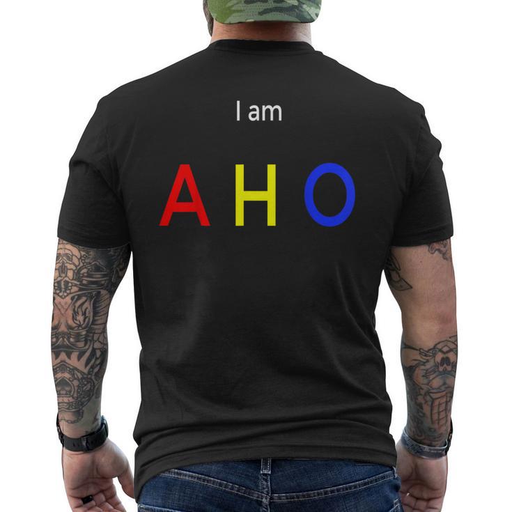 I Am Aho アニメ愛好家への面白い誕生日プレゼント。 メンズTシャツ バックプリント