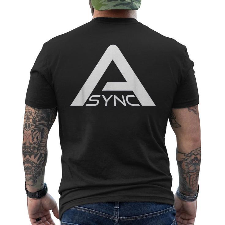 Async Backroom Pixels Research メンズTシャツ バックプリント
