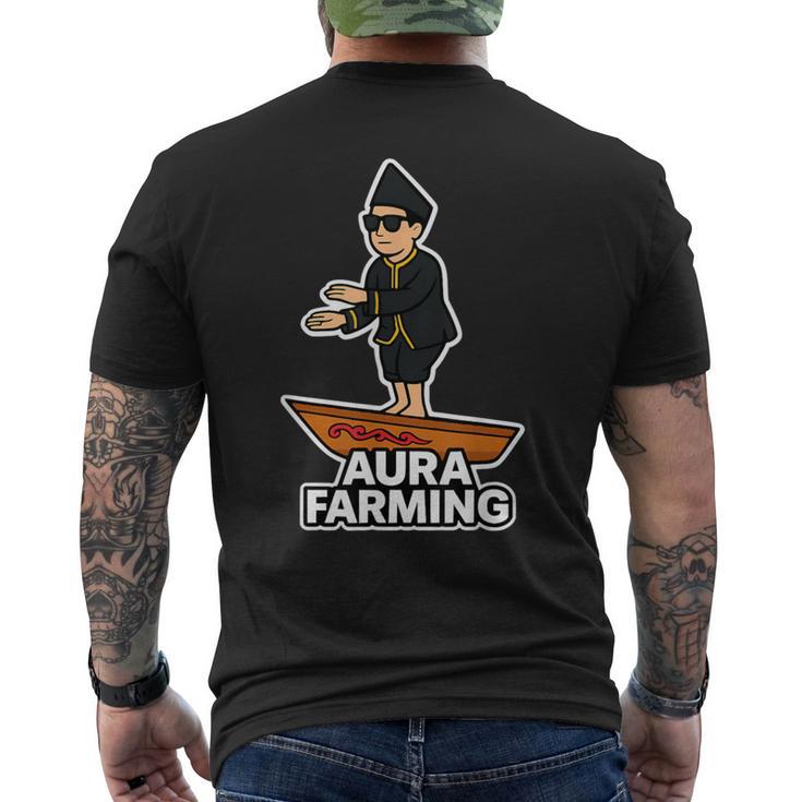 Aura Farming オーラ ウェーブ インドネシアボート ミーム エネルギー バイブ メンズTシャツ バックプリント