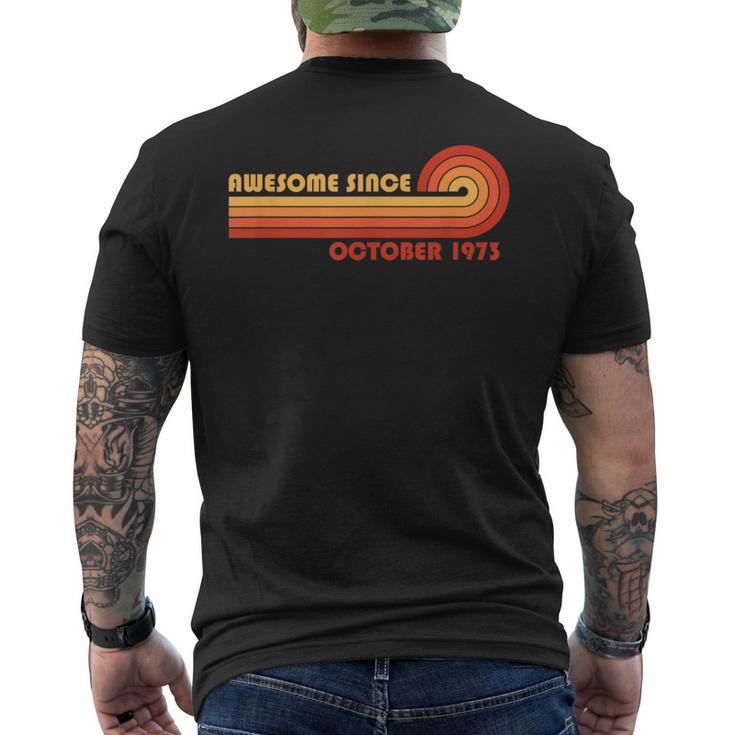 Awesomeince October 1973 メンズTシャツ バックプリント
