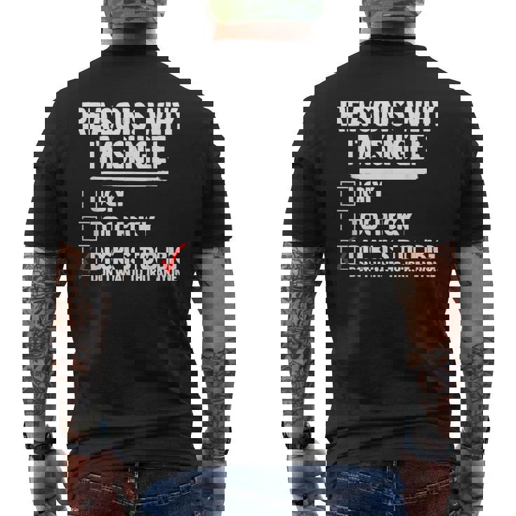 Bachelor メンズ シャツ Rasons Why I'mingle Big Dick Fun メンズTシャツ バックプリント