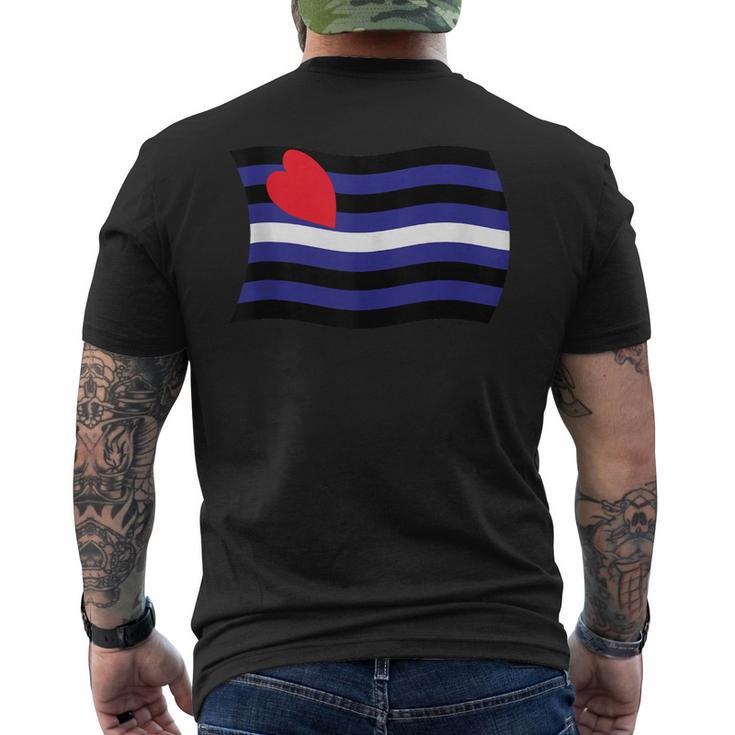 Bandera Ondulada De Cuero Orgullo Bondageadismo Masoquismo Bdsm In Mangas Camiseta Hombre Estampado Espalda