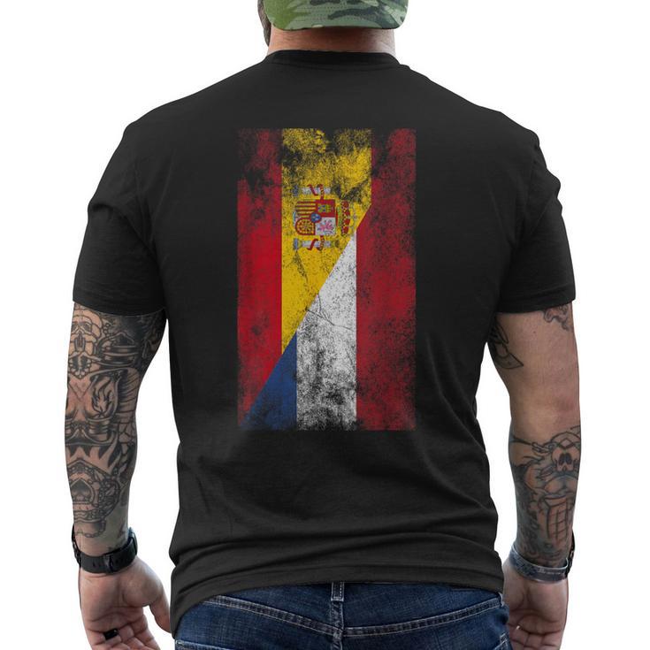 Banderas De España Y Países Bajos Español Holandés Camiseta Hombre Estampado Espalda