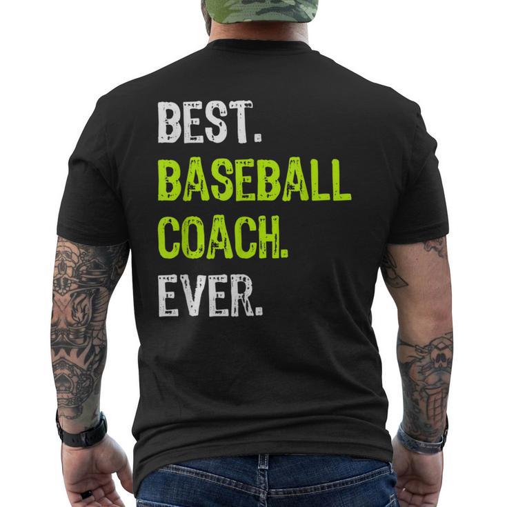 Best Baseball Coach Ever メンズTシャツ バックプリント