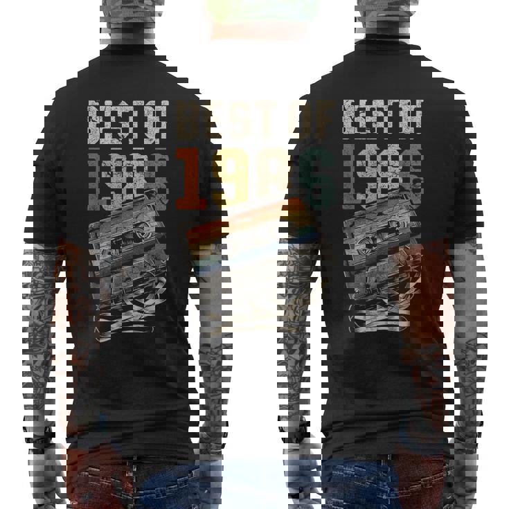 Best Of 1986 カセットテープ 40年 音楽 レトロ 誕生日 メンズTシャツ バックプリント