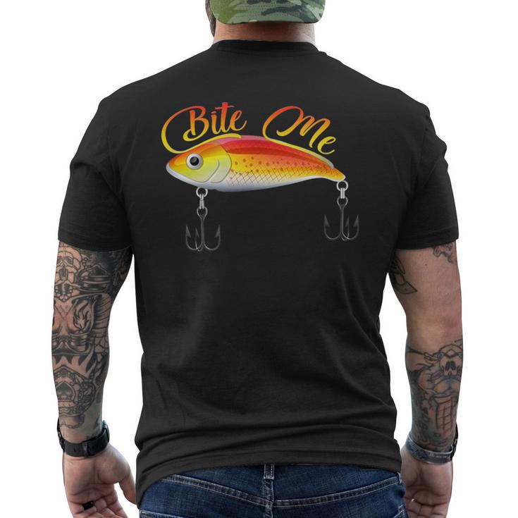 Bite Me 釣りルアー シャツ メンズTシャツ バックプリント