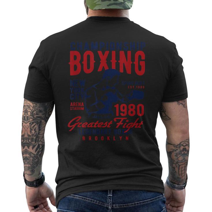 Boxing 伝説のボクサー 最大の戦い チャンピオンシップ ボクシング メンズTシャツ バックプリント