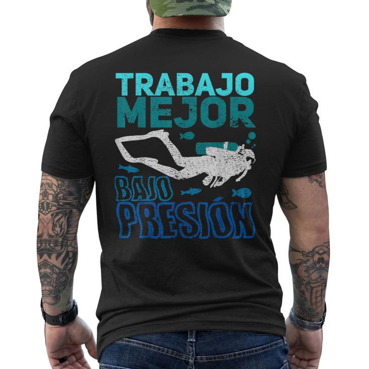 Buceo Trabajo Mejor Bajo Presión Camiseta Hombre Estampado Espalda