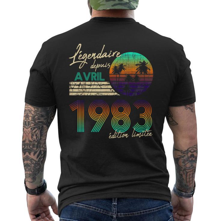 Cadeau Anniversaire Nées En Légendaire Depuis Avril 1983 T-shirt imprimé au dos