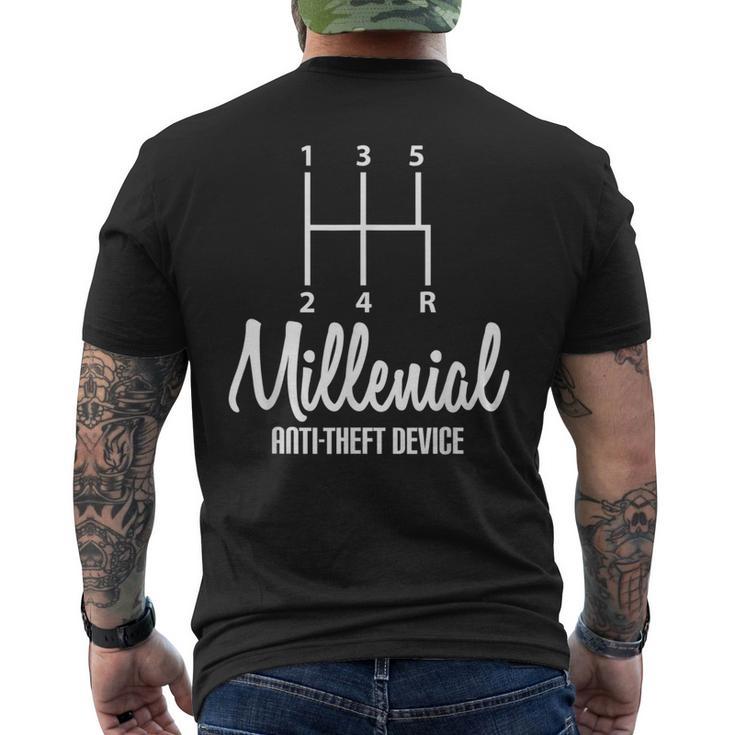 Caja De Cambios Manual Divertida Millennial Anti-Theft Device Camiseta Hombre Estampado Espalda