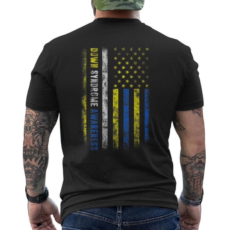 Camisa De Concienciaciónobre Elíndrome De Down Con Bandera De Estados Unidos Camiseta Hombre Estampado Espalda