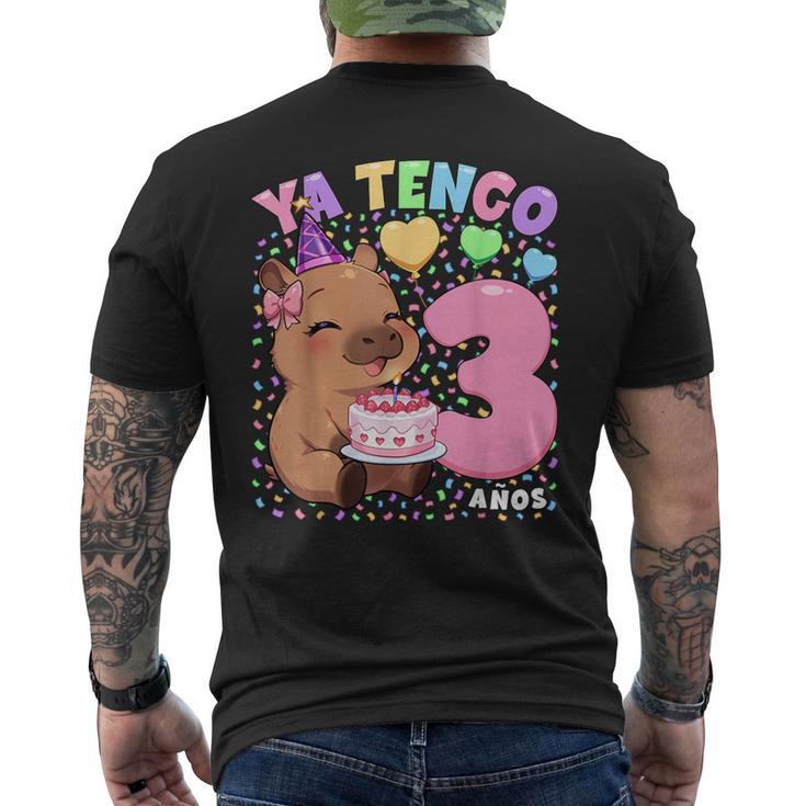 Capybara Niñas 3 Cumpleaños Carpincho Ya Tengo 3 Años Camiseta Hombre Estampado Espalda