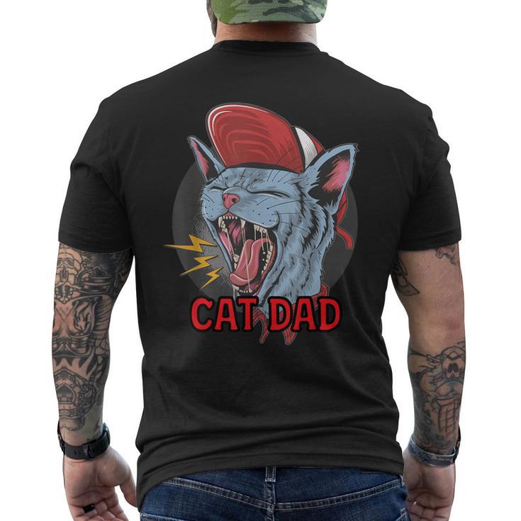 Cat Dad Best Cat Dad Ever Birthday Festa Del Papà T-shirt da uomo con stampa posteriore