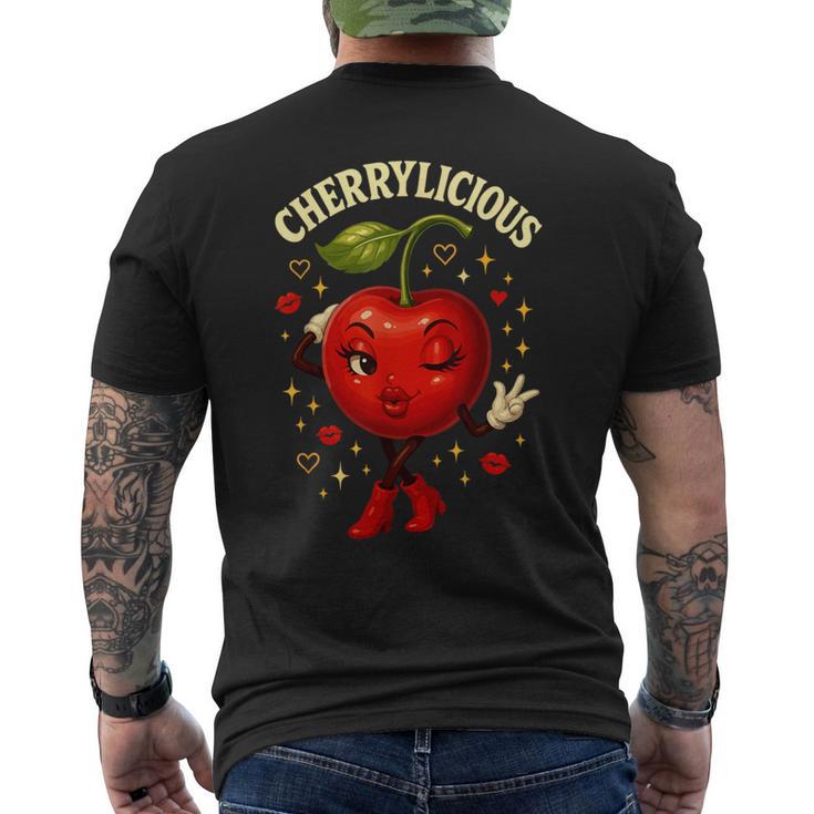 Cherrylicious キュート チェリー さくらんぼ おもしろフルーツ メンズTシャツ バックプリント