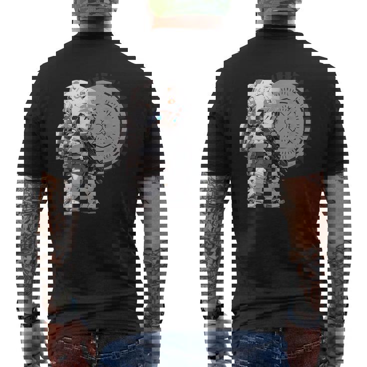 Chibi Charaeries 【アニメ、ちびキャラ、デフォルメ、タクティカル、かわいい、かっこいい】 メンズTシャツ バックプリント