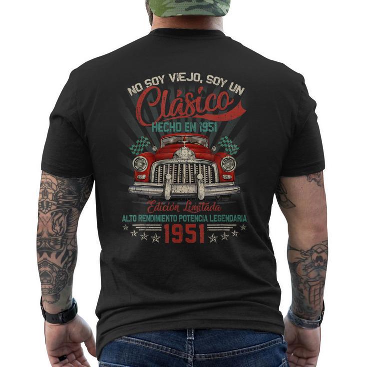 Clásico Hecho En 1951 Cumpleaños 75 Años Camiseta Hombre Estampado Espalda