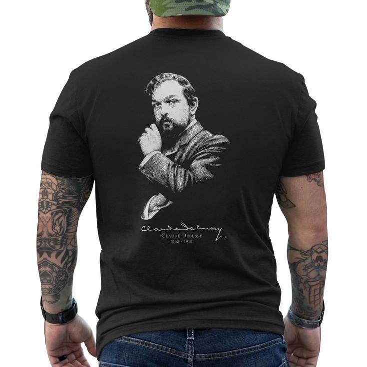 Claude Debussy-クロード・ドビュッシー-フランスの作曲家-クラシック音楽 メンズTシャツ バックプリント