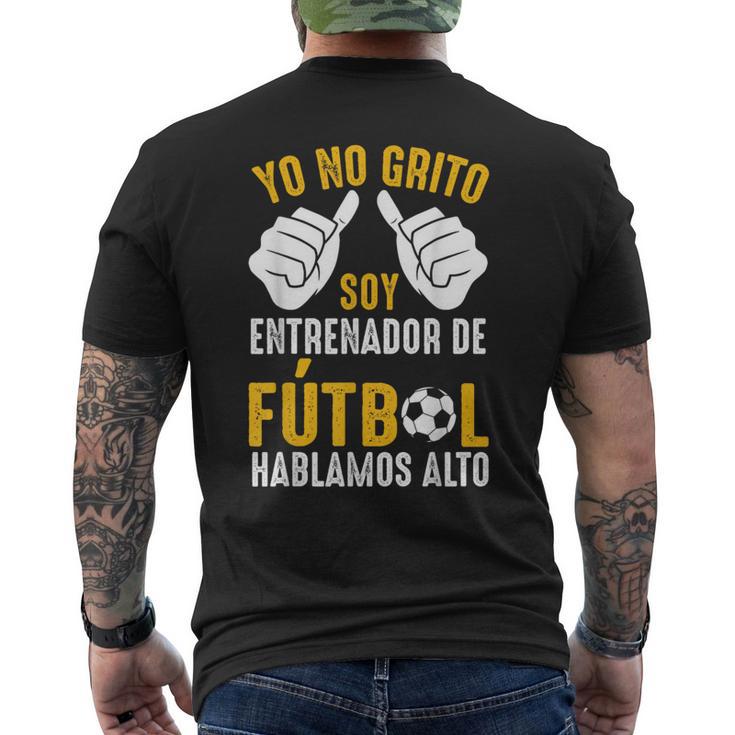 Coach Divertidooy Entrenador De Fútbol Hablamos Alto Camiseta Hombre Estampado Espalda