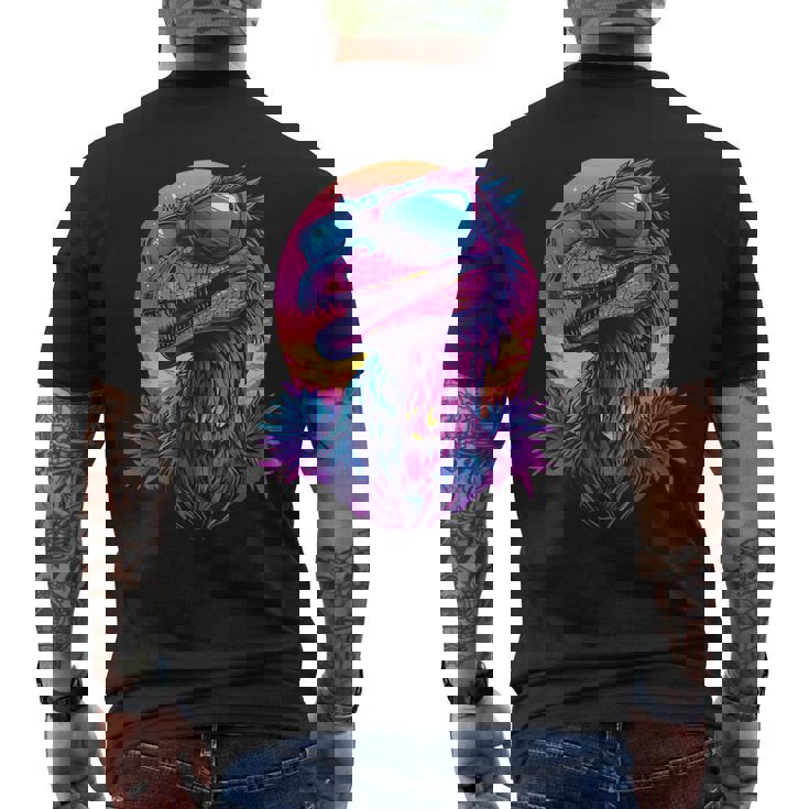 Cool Utahraptor Graphic Dinosaur Dino Lover メンズTシャツ バックプリント