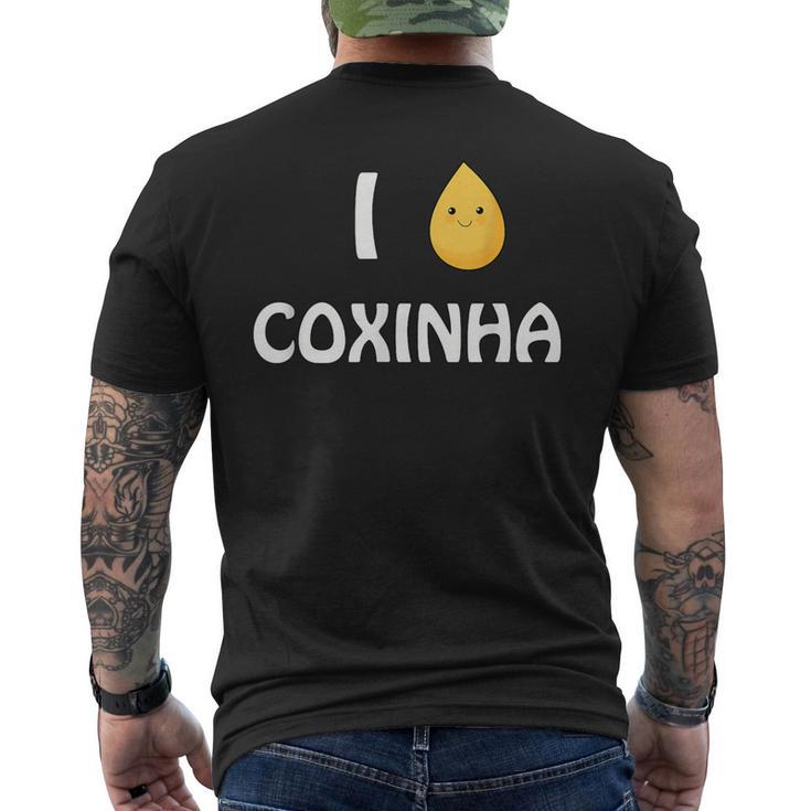Coxinhaが大好き本物のブラジルオリジナル。 メンズTシャツ バックプリント