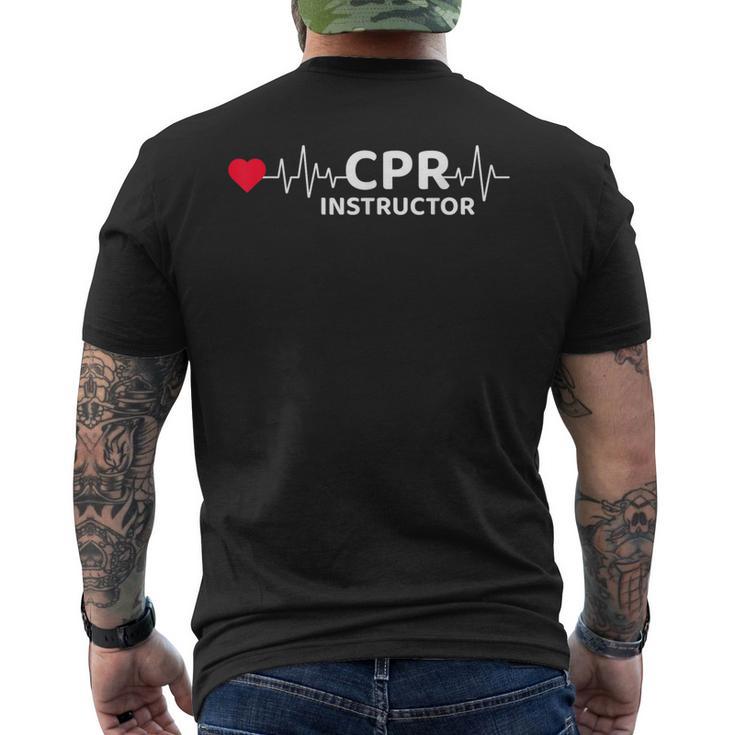 Cprインストラクター 応急処置 Emt Ems 救急救命士 Cprインストラクター メンズTシャツ バックプリント