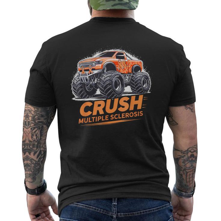 Crush Multiple Sclerosis Awareness Monster Truck Toddler Boy Men's T-shirt Back Print