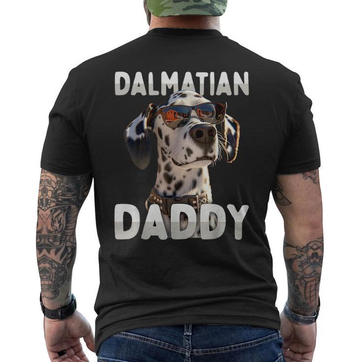Dalmatian Daddy Cani Papà Festa Del Papà Dad Dalmata T-shirt da uomo con stampa posteriore