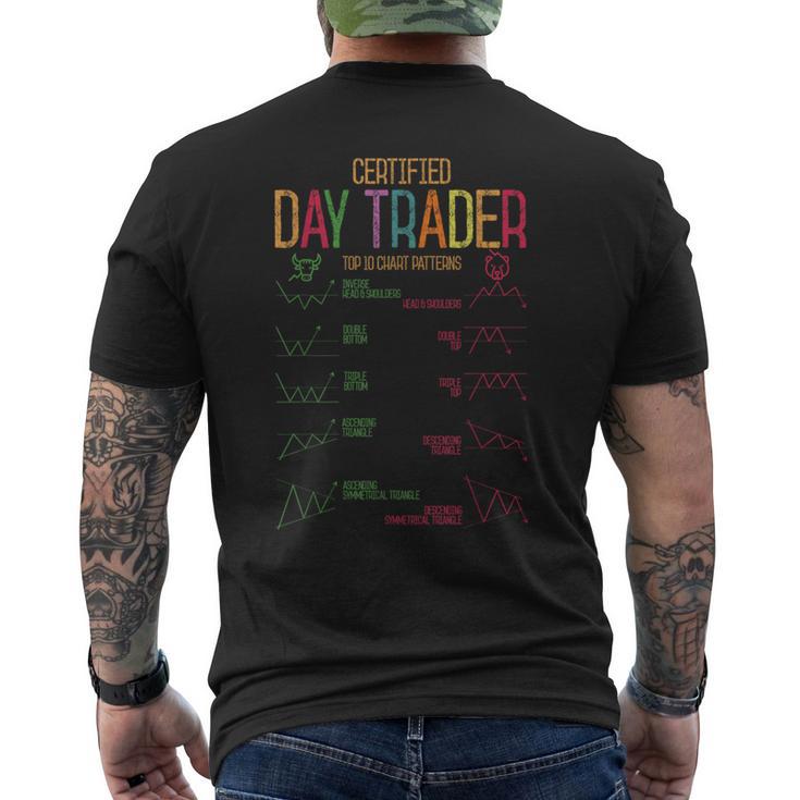 Day Trader スイングトレーディング ストック投資家 フォレックス チャートパターン メンズTシャツ バックプリント
