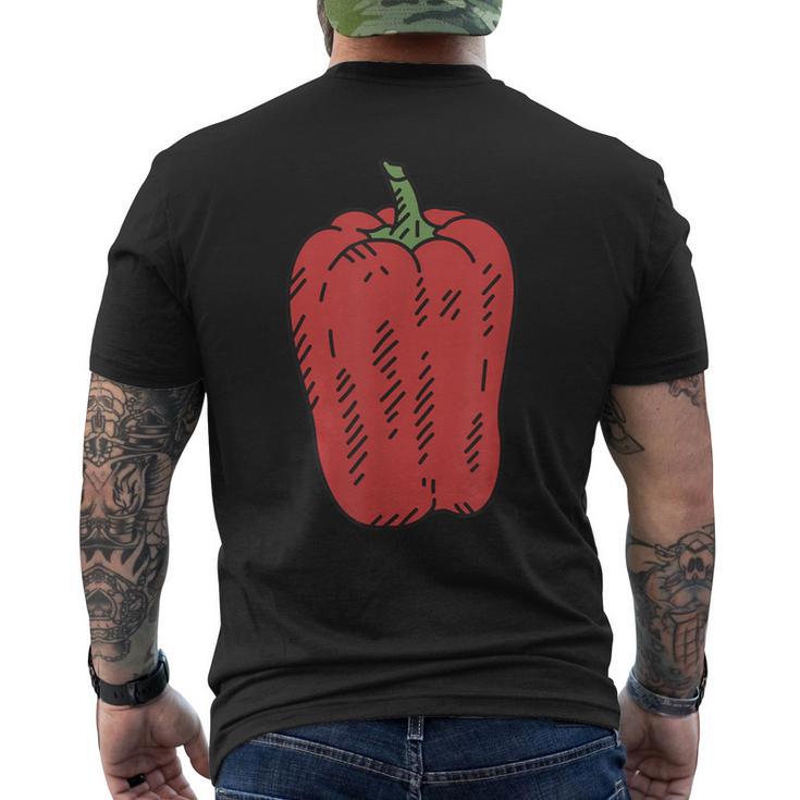 Manga Poivron Rouge Pour Jardiniers Jardiniers Amateurs T-shirt imprimé au dos