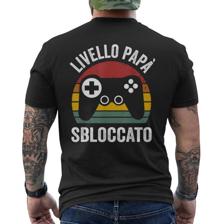 Divertente Nuovo Papà Camicia Papà Livellobloccato T-shirt da uomo con stampa posteriore