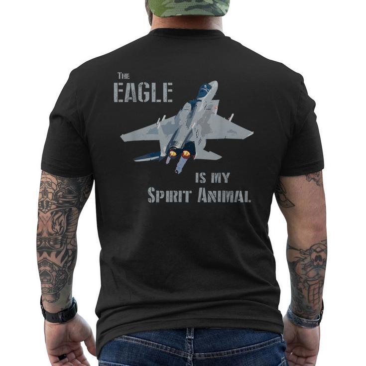 The Eagle Is Mypirit Animal F-15 戦闘機 飛行機 メンズTシャツ バックプリント