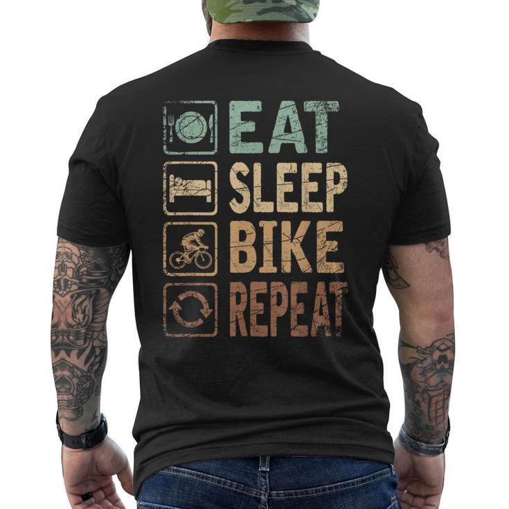 Eatleep Bike リピート自転車 メンズTシャツ バックプリント