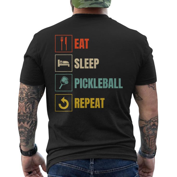 Eatleep ピックルボール リピート スポーツ レジャー ピックルボール メンズTシャツ バックプリント