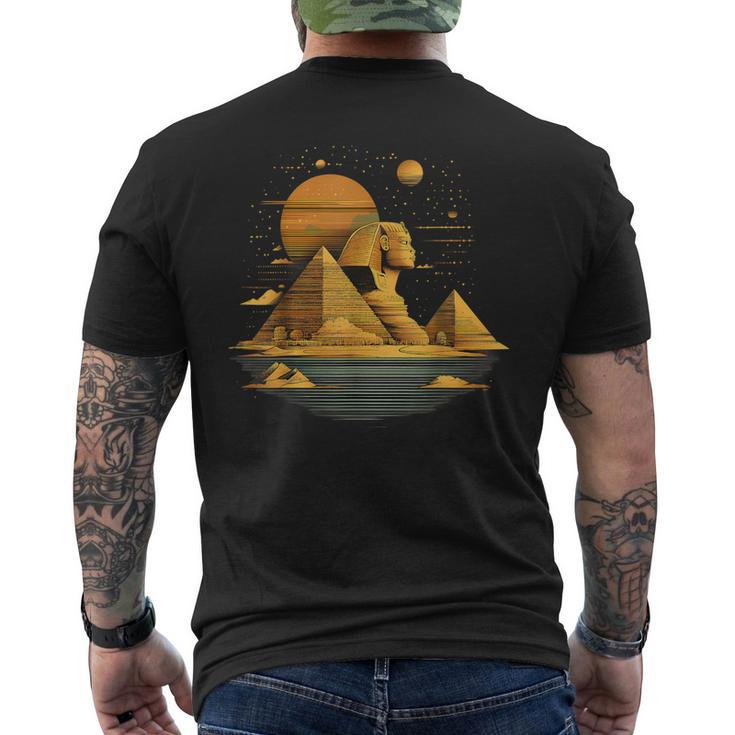 Égypte Ancienne Pyramidephinx De Toutankhamon Mythologie De L'égypte T-shirt imprimé au dos