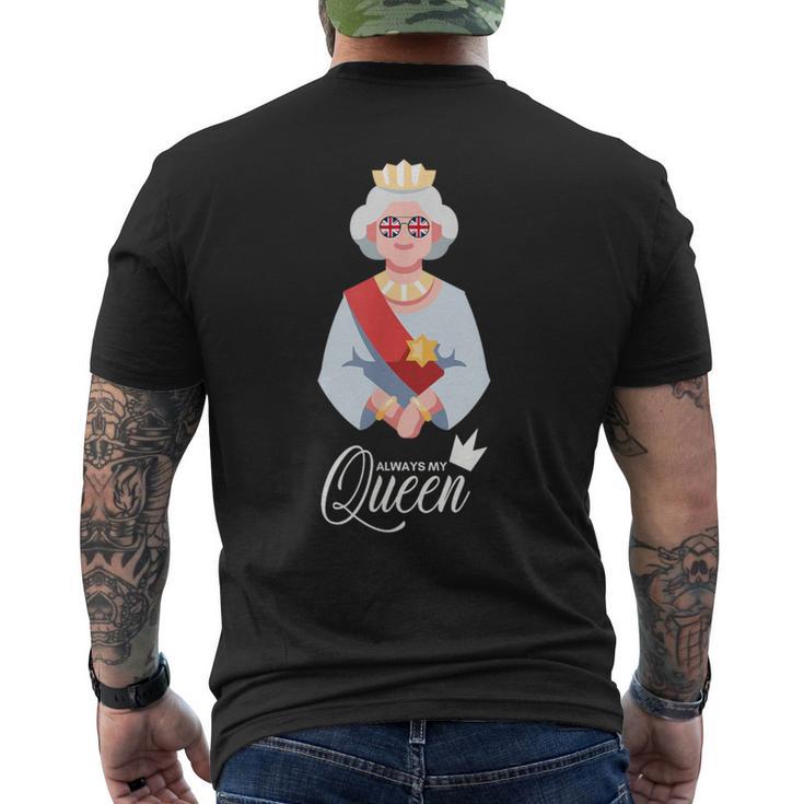 Elizabethunglasses De Manga Corta Británica Camiseta Hombre Estampado Espalda