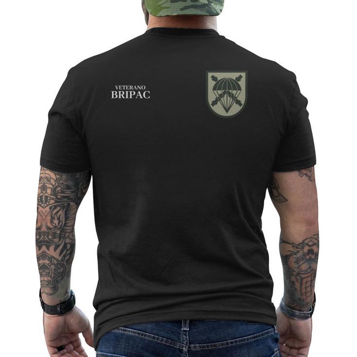 Emblema Bripaceterano Ejército Español Paracaidista Manga Larga Camiseta Hombre Estampado Espalda