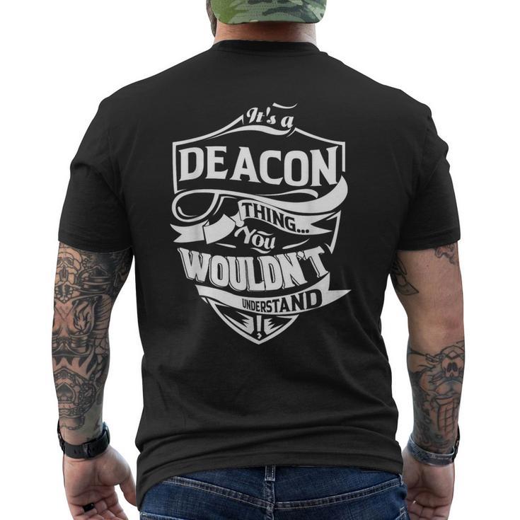 Es Una Cosa De Regalo De Deacon Camiseta Hombre Estampado Espalda