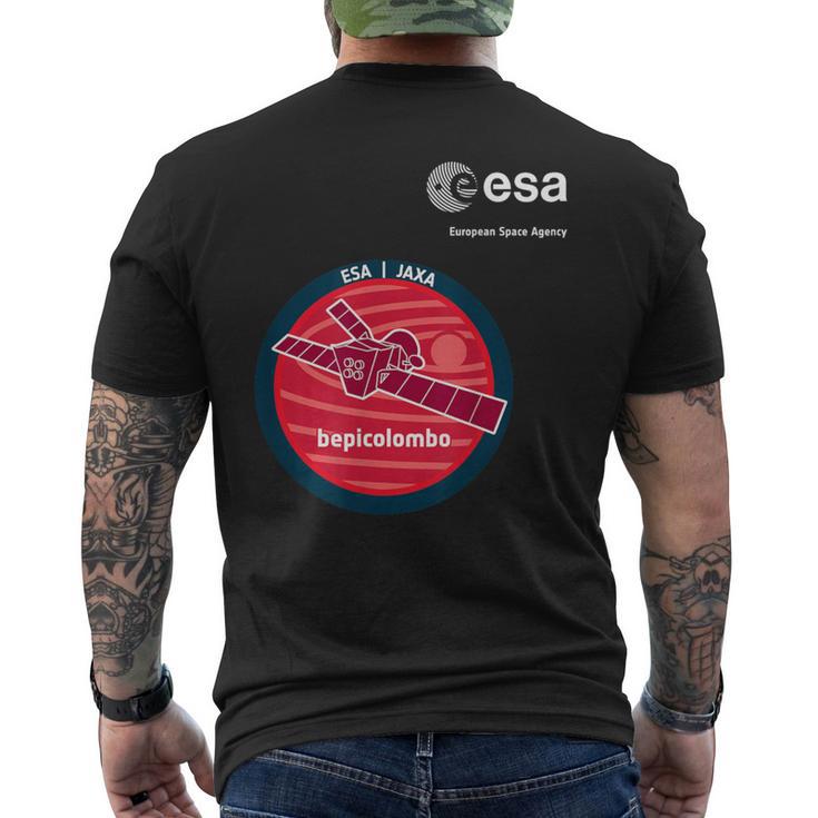 Esa欧州宇宙機関ミッションベピコロンボパッチ メンズTシャツ バックプリント