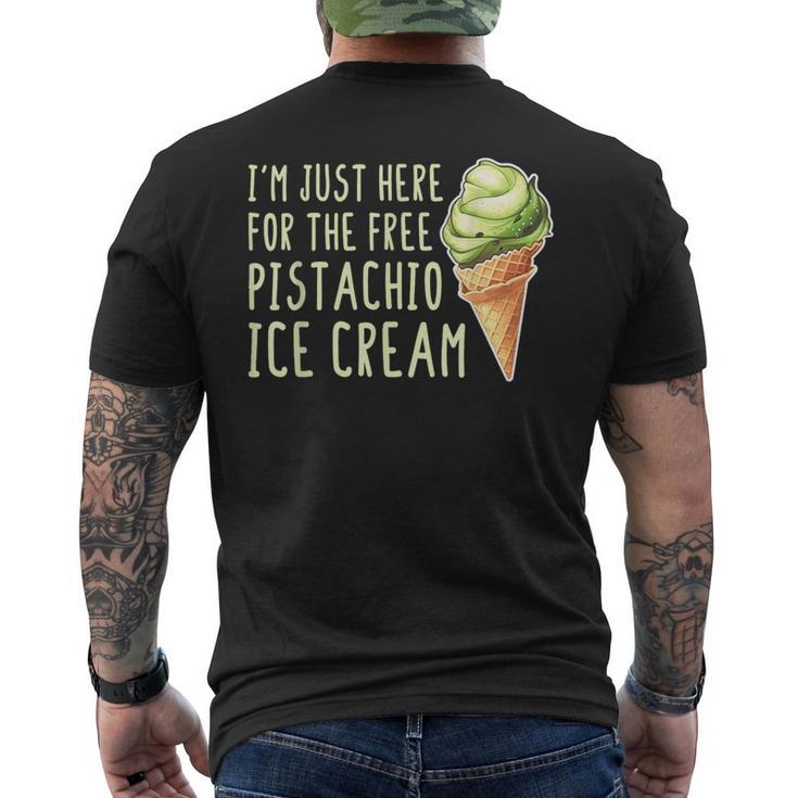 Estoy Aquí Para El Helado De Pistacho Gratis Camiseta Hombre Estampado Espalda