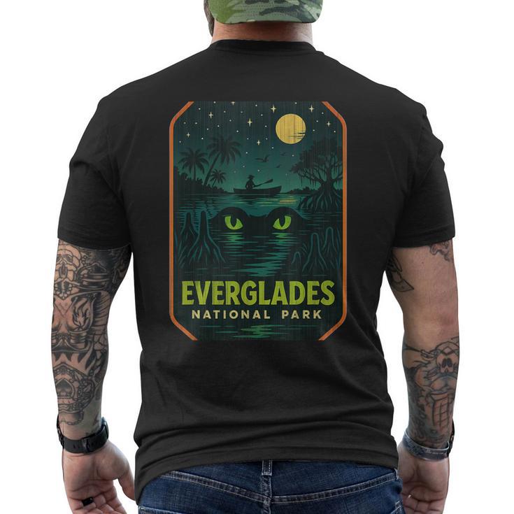 Everglades ナイトパドルシャツ 月光カヌー マングローブ メンズTシャツ バックプリント