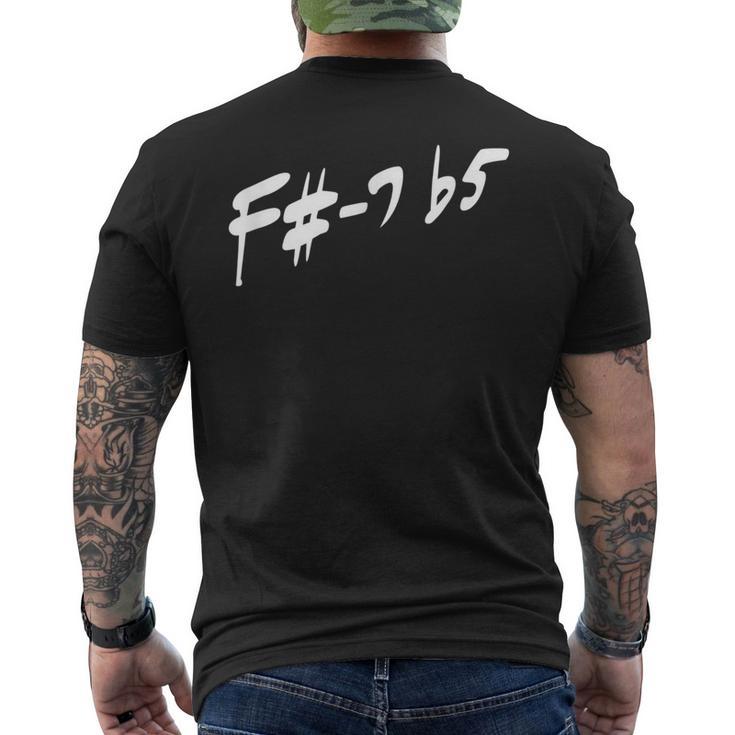 F-7B5 ジャズコード音楽理論 リアルブック ピアノギター ギフト メンズTシャツ バックプリント