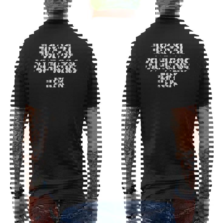 F Ck You F Cking F Ck 面白い皮肉tシャツ ギャグギフト メンズTシャツ バックプリント