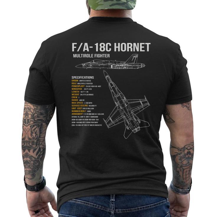 FA-18 ホーネット メンズTシャツ バックプリント