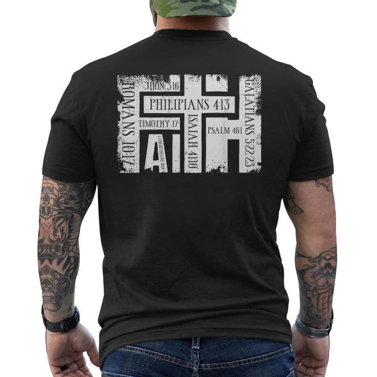 Faith Bibleerses ビンテージ クリスチャン グランジ グラフィック メンズTシャツ バックプリント