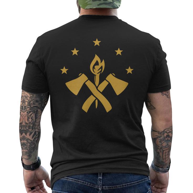 Fba マルーンフラッグ ファンデーション ブラック アメリカン メンズTシャツ バックプリント