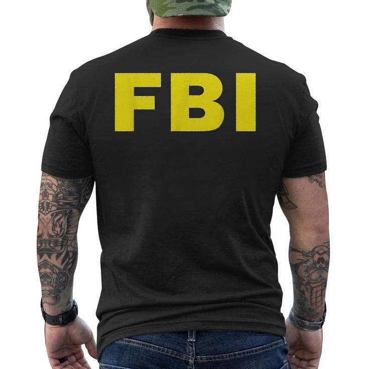 Fbi ハロウィン おもしろコスチューム メンズTシャツ バックプリント