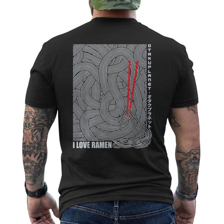 Fideos Ramen Japoneses En Harajuku Estética Retroaporwave Camiseta Hombre Estampado Espalda