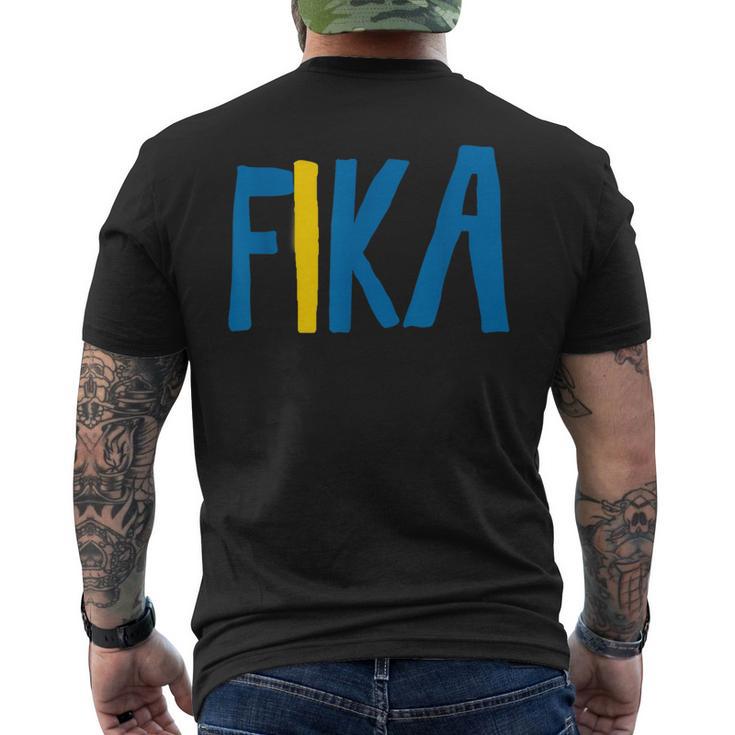 Fikaweden 面白いワードゲーム スウェーデン語 メンズTシャツ バックプリント