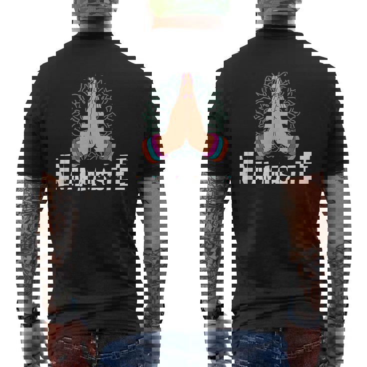 Fold Your Hands 瞑想 ナマステ メンズTシャツ バックプリント