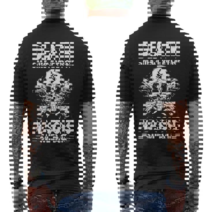 Freemasonkull Quote Deathmiles Mason ユーモア フリーメイソン メンズTシャツ バックプリント